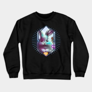 Cute Easter Bunny with Easter Egg the Two Best Things of Easter Crewneck Sweatshirt